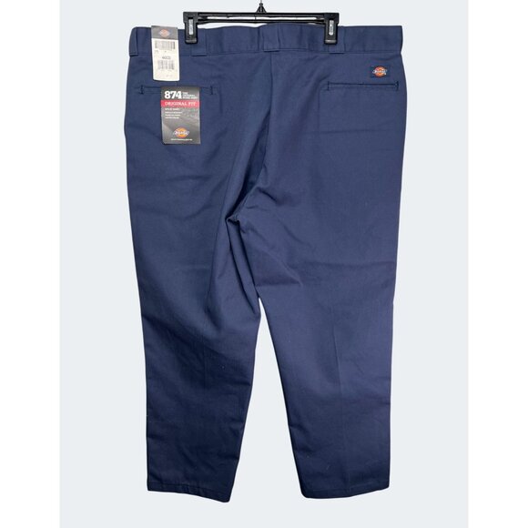 Dickies 874 Original Fit Work Pants Navy Wrinkle Resistant Durable Fabric 44x30 - Picture 2 of 16